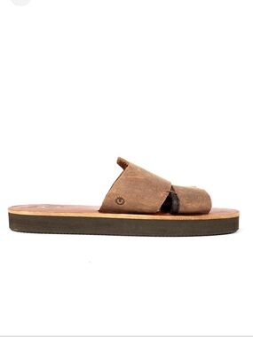 Ulu Cunning Leather Slide Sandals | Tawny Brown | Men’s 9